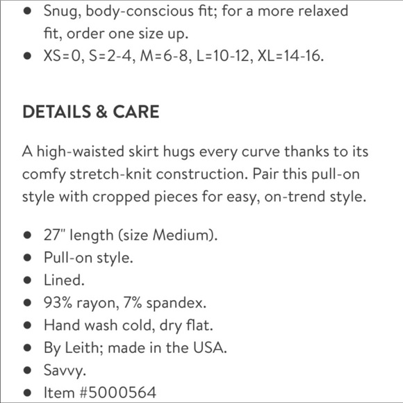 Nordstrom Leith Midi Tube High Waist Bodycon Skirt Small NWT New - Picture 7 of 10